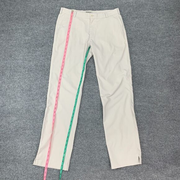 Nike Golf Pants Mens 34 Beige Chino Stretch Tour Performance Dri Fit Modern Tech - Picture 7 of 15